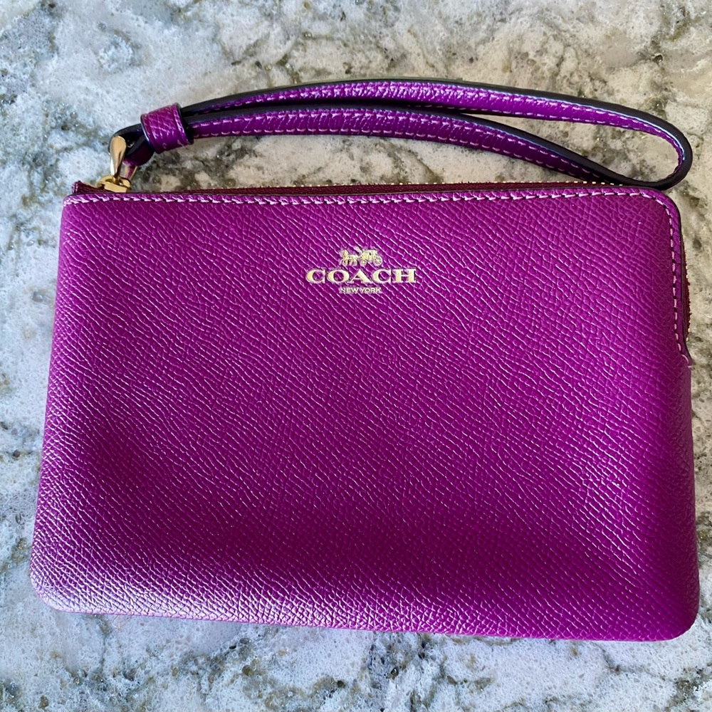 Coach Vibrant Purple Wristlet